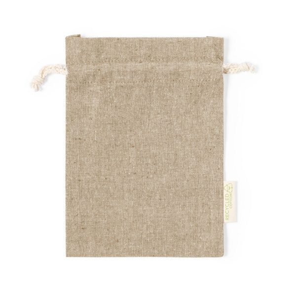 Mały worek z bawełny z recyklingu P039228X neutralny
