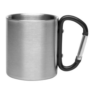 Metalowy kubek 210 ml z karabińczykiem | Easton P007007X AX-V8437-W
