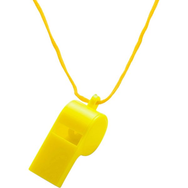 Gwizdek ze sznurkiem P007655X żółty