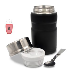 Termiczny pojemnik na żywność 650 ml Air Gifts, składana łyżka | Jonathan P039545X AX-V9962-03