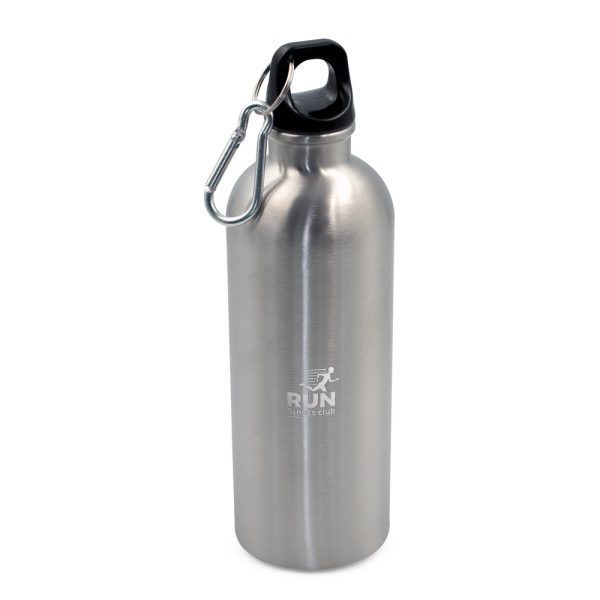 Butelka sportowa 500 ml z karabińczykiem | Brenda P104841X srebrny