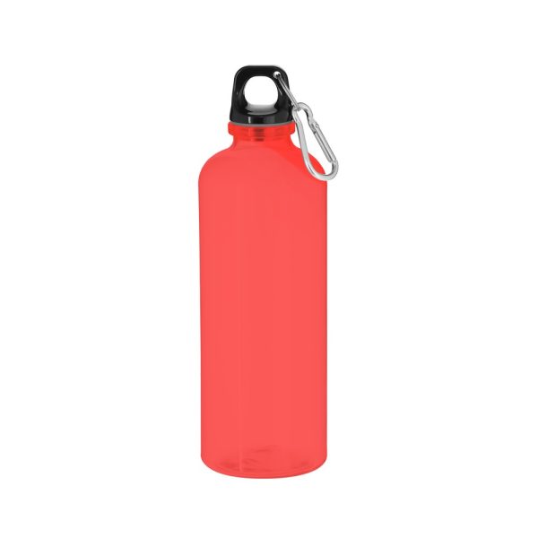 Butelka sportowa 630 ml z RPET z karabińczykiem P105010X czerwony