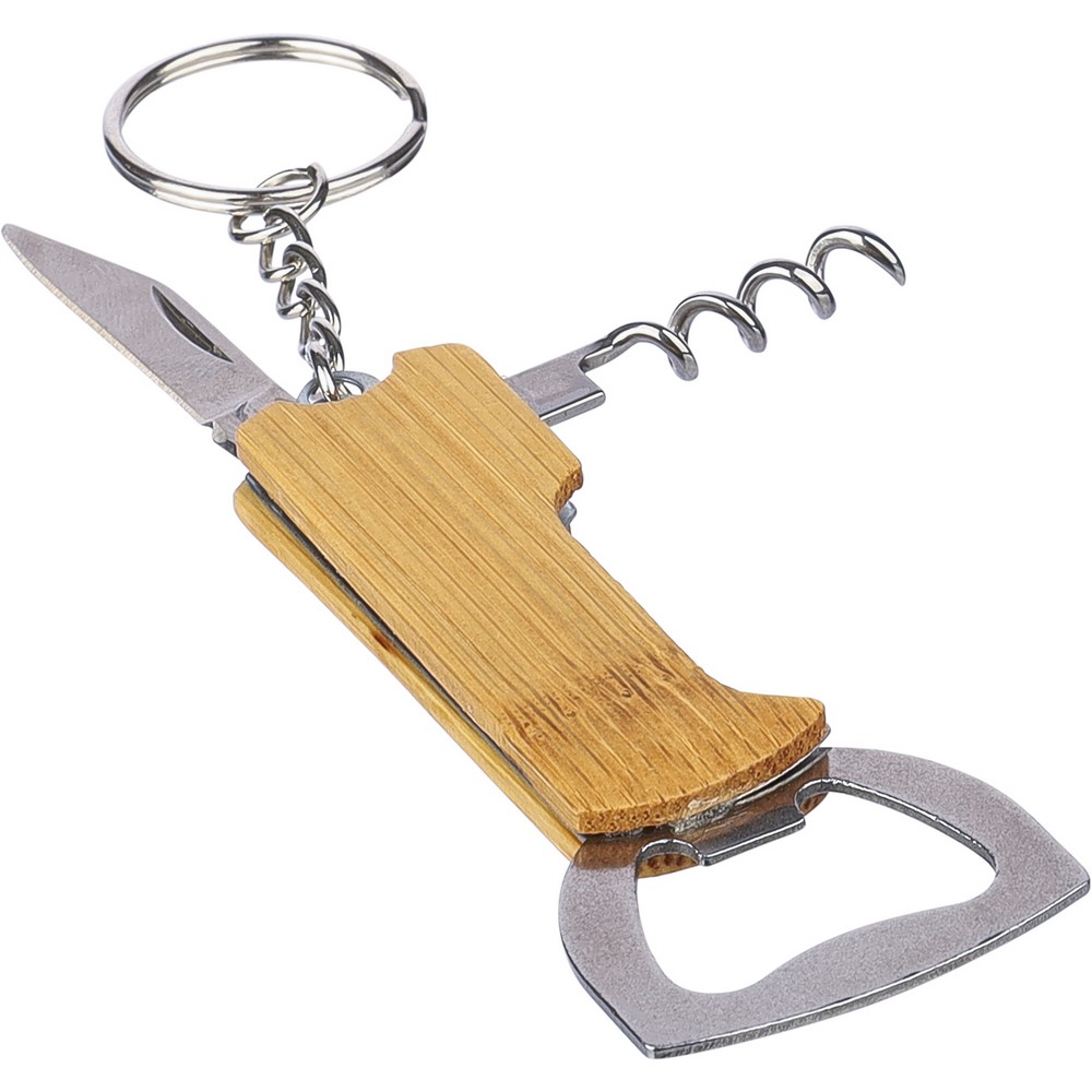 Bambusowy brelok do kluczy 3 w 1 P105278X AX-VA418-16