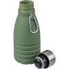 Składana butelka sportowa 550 ml z karabińczykiem P105347X zielony