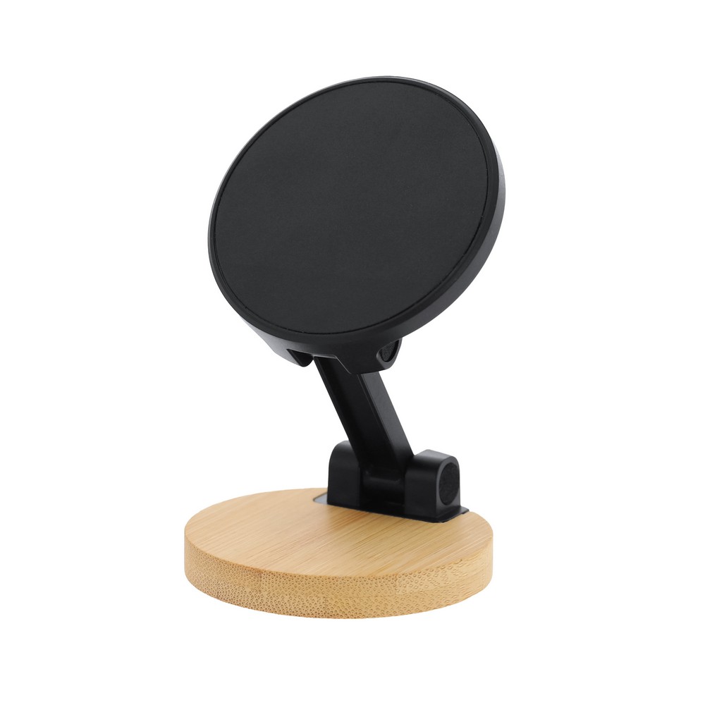 Bambusowy magnetyczny stojak na telefon P105994X AX-VA624-W