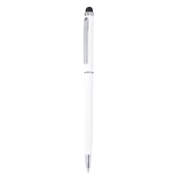 Długopis z aluminium z recyklingu, touch pen P106086X biały
