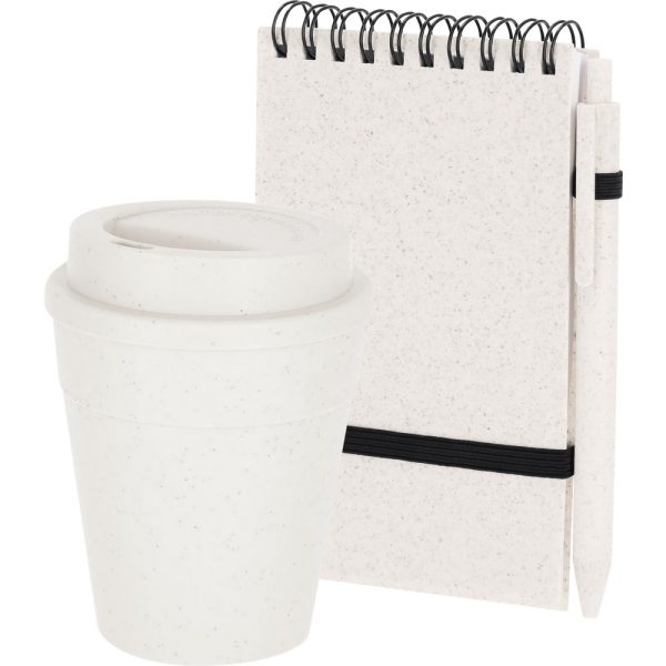 Zestaw biurowy, notes, kubek, długopis ze słomy pszenicznej P105891X