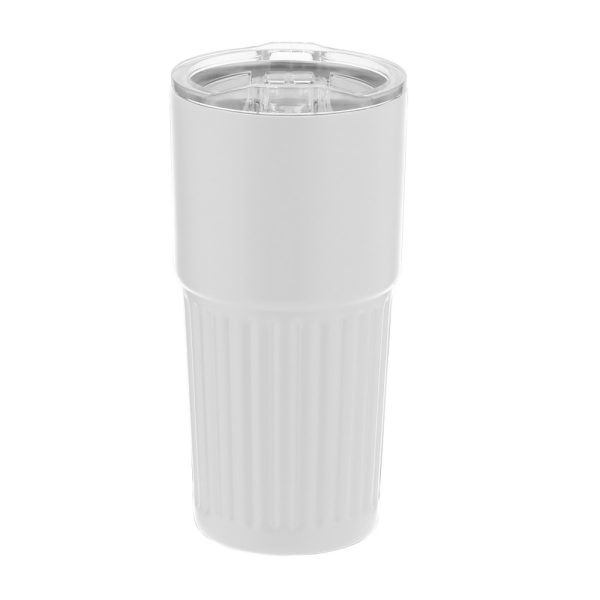 Kubek termiczny 600 ml ze stali nierdzewnej z recyklingu P106159X biały