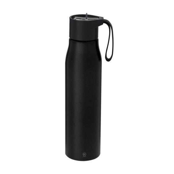 Butelka sportowa 700 ml z aluminium z recyklingu P106151X czarny