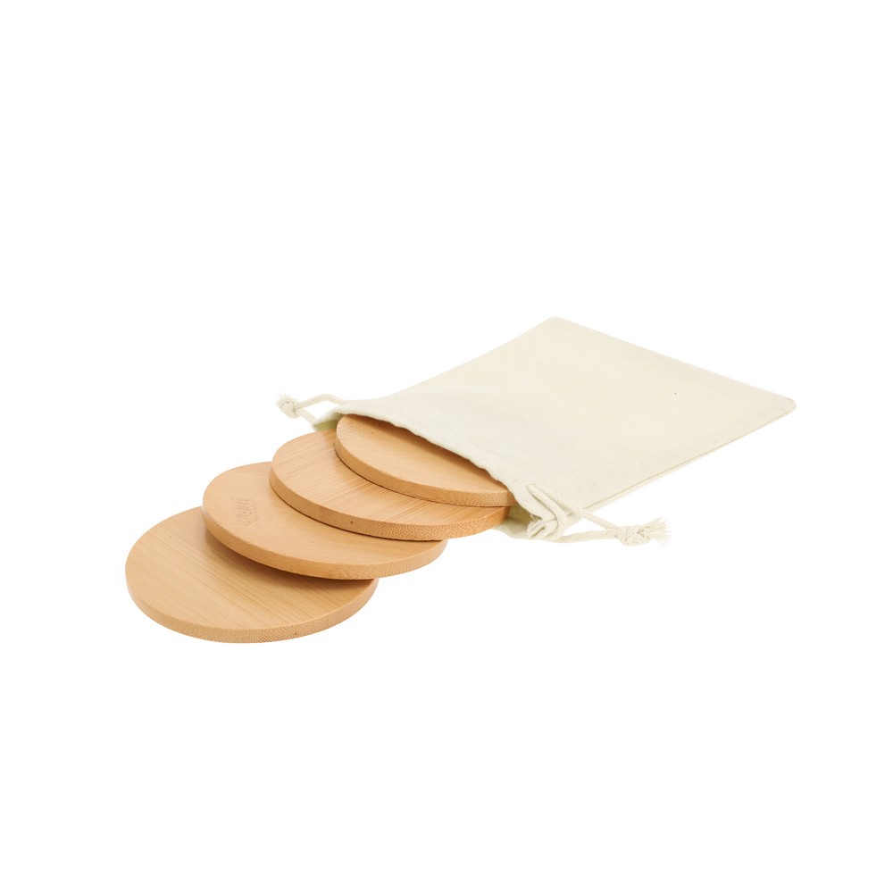 Zestaw bambusowych podkładek pod kubek, 4 szt. P105993X AX-VA695-17