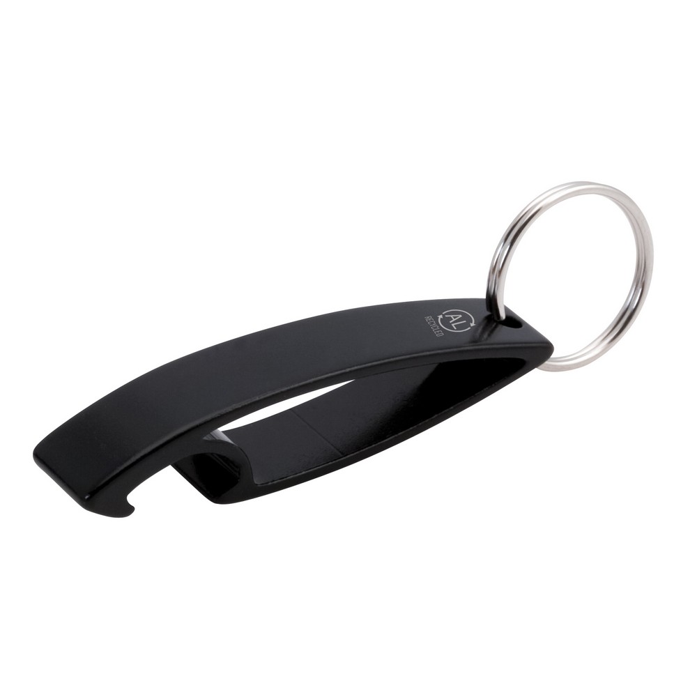 Brelok do kluczy, otwieracz do butelek z aluminium z recyklingu P106024X AX-VA708-W