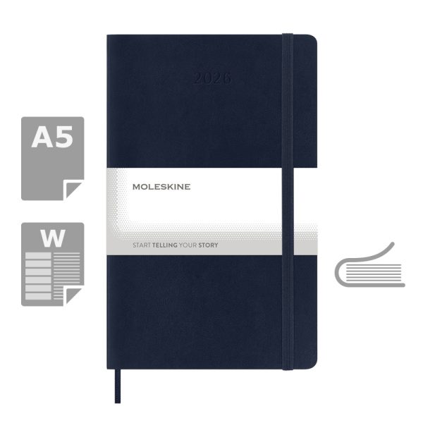 Kalendarz MOLESKINE 2026 P104890X ciemnoniebieski