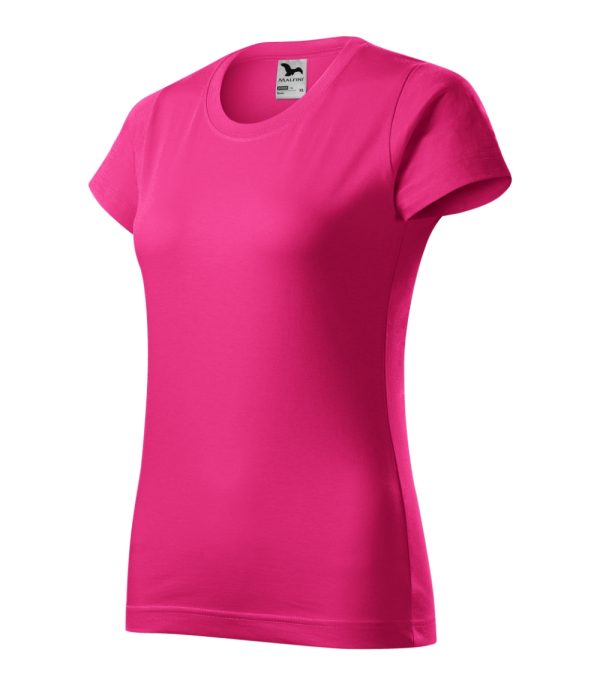 Basic Koszulka damska P030686F czerwień purpurowa