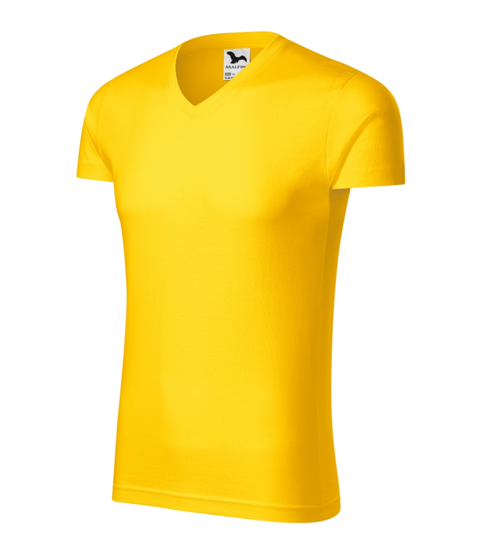 Slim Fit V-neck Koszulka męska P026510F MA-UX46-W
