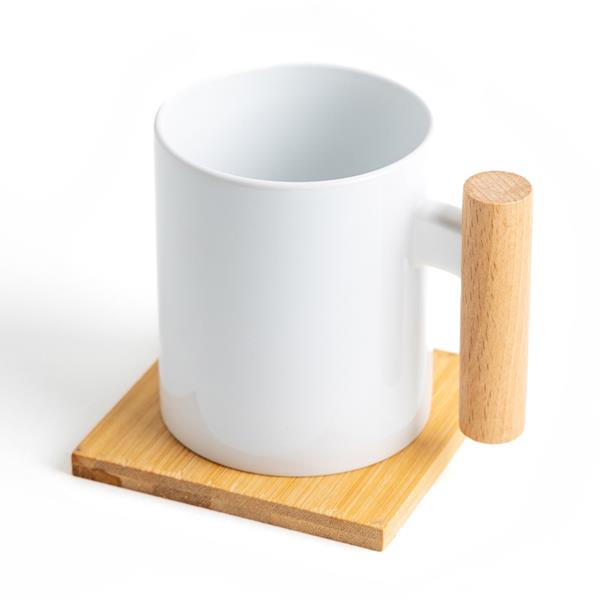 Kubek z drewnianym uchwytem / Mugoo P093301P