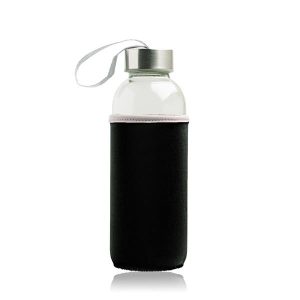 Butelka szklana 460 ml, metalowa nakrętka, neoprenowy pokrowiec / Neobottle P090652P PM-IP370525-W