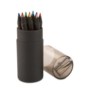Czarne kredki, okrągłe pudełko P016942O MI-IT3630-03