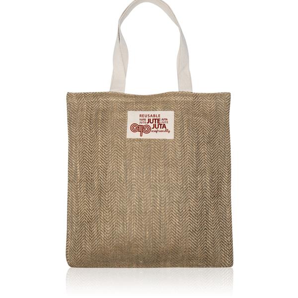 Torba z juty z rączkami 100% bawełny / ZigJute P090898P PM-IP311138-W