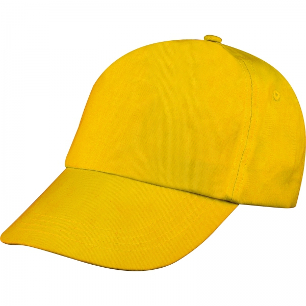 Czapka z daszkiem bawełniana 5 paneli P086549K żółty
