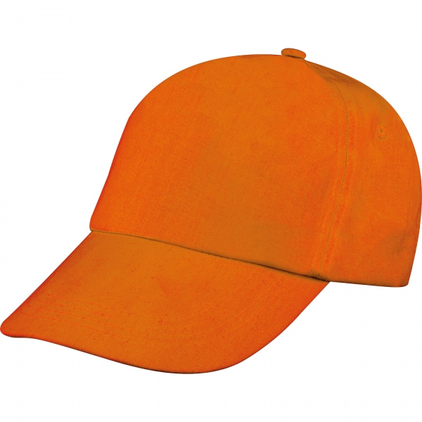 Czapka z daszkiem bawełniana 5 paneli P086549K pomarańczowy