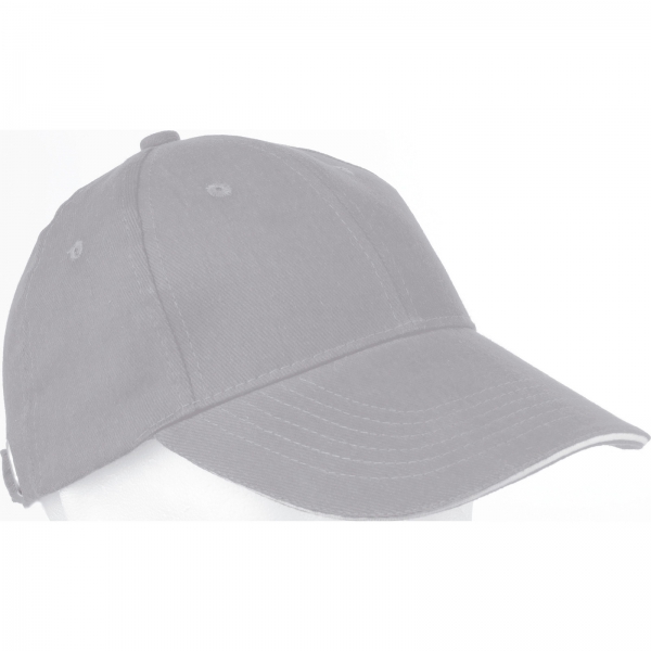 Czapka z daszkiem bawełniana 6 paneli P085011K szary