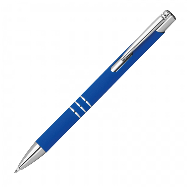 Długopis aluminiowy półżelowy soft touch P087285K niebieski