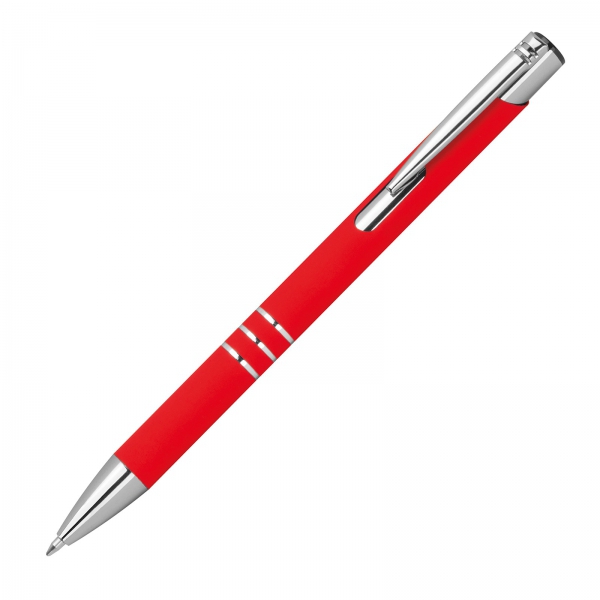 Długopis aluminiowy półżelowy soft touch P087285K czerwony