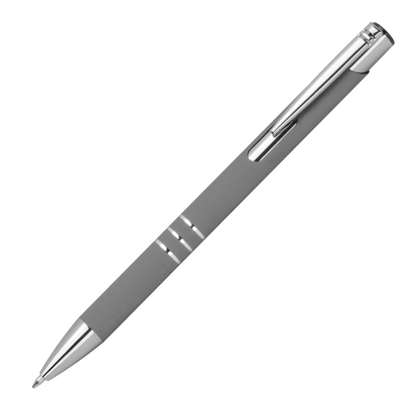 Długopis aluminiowy półżelowy soft touch P087285K ciemnoszary