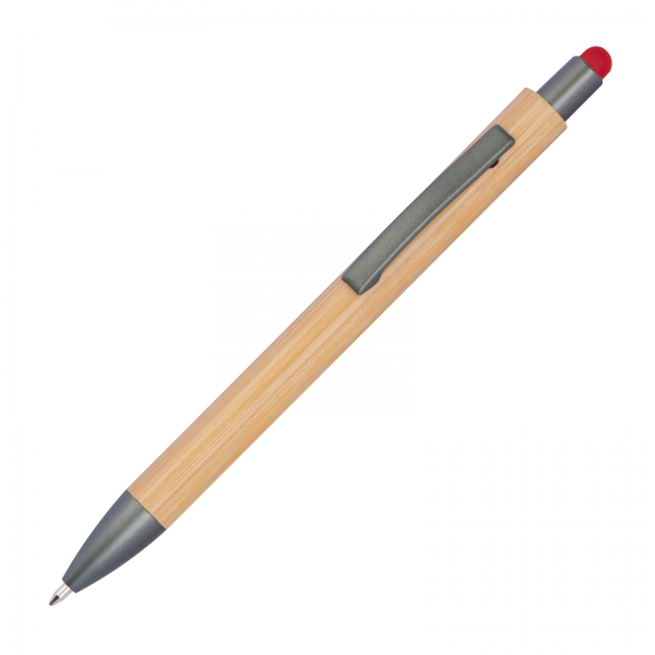 Długopis drewniany touch pen P086262K czerwony