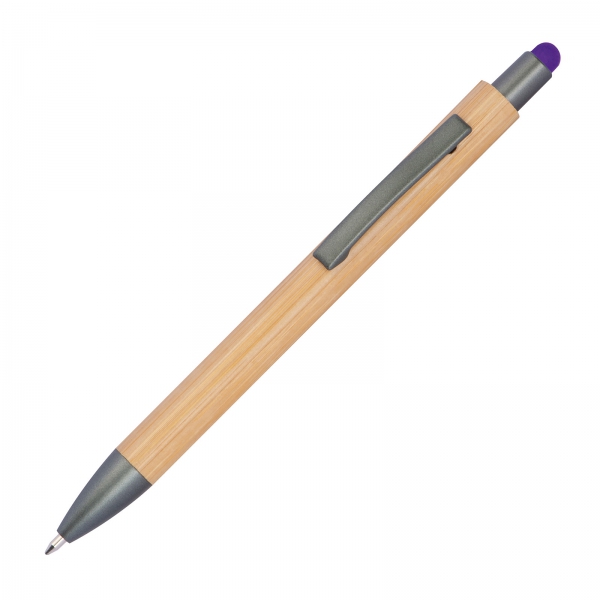 Długopis drewniany touch pen P086262K fioletowy