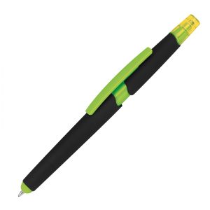 Długopis plastikowy z zakreślaczem touch pen P086197K MC-10965-W
