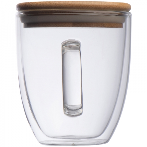Kubek szklany z pokrywką GERTHE 350 ml P088415G