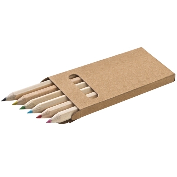Kredki drewniane 6 kolorów MINI P087477G EG-112701
