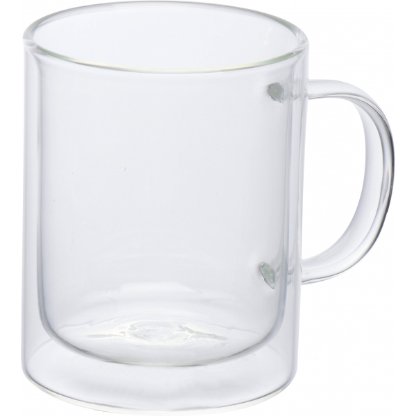 Kubek szklany z podwójnymi ściankami 350 ml CARACAS P089564G EG-373166