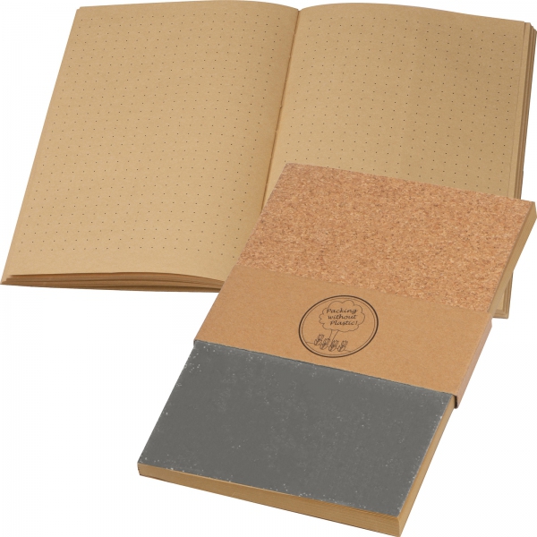 Notatnik A5 w kropki P086655K szary