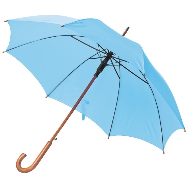 Parasol automatyczny drewniany NANCY P087595G jasnoniebieski