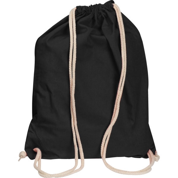 Worek sportowy bawełniany 140 g/m2 CARLSBAD P089391G czarny