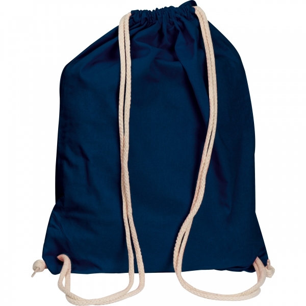 Worek sportowy bawełniany 140 g/m2 CARLSBAD P089391G granatowy