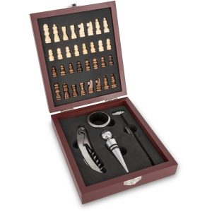 Zestaw do wina z szachami SAN GIMIGNANO P087558G EG-403701