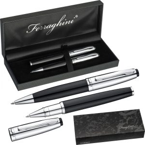 Zestaw piśmienny długopis i pióro kulkowe Ferraghini P085288K MC-F19303