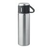 Butelka dwuścienna 420 ml P053163O srebrny mat
