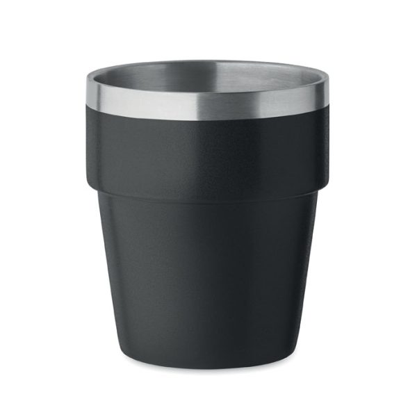 Kubek dwuścienny 250 ml P067435O czarny
