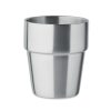 Kubek dwuścienny 250 ml P067435O srebrny mat