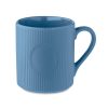 Kubek ceramiczny w prążki 340 m P100767O niebieski