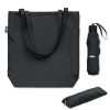 Zestaw torba z parasolem RPET 21 c P100925O czarny