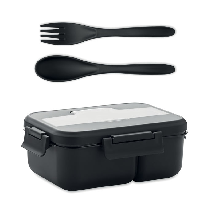 Lunch box ze sztućcami z PP P043261O MI-MO6646-03