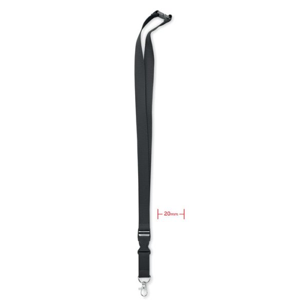 Smycz bawełniana 20mm P045555O czarny