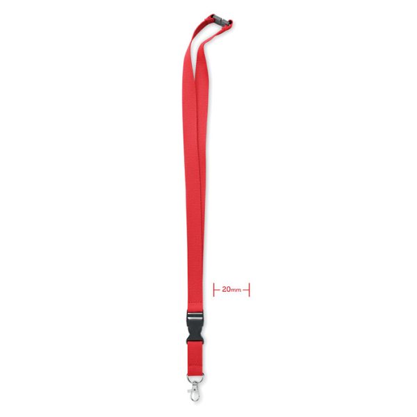 Smycz bawełniana 20mm P045555O czerwony