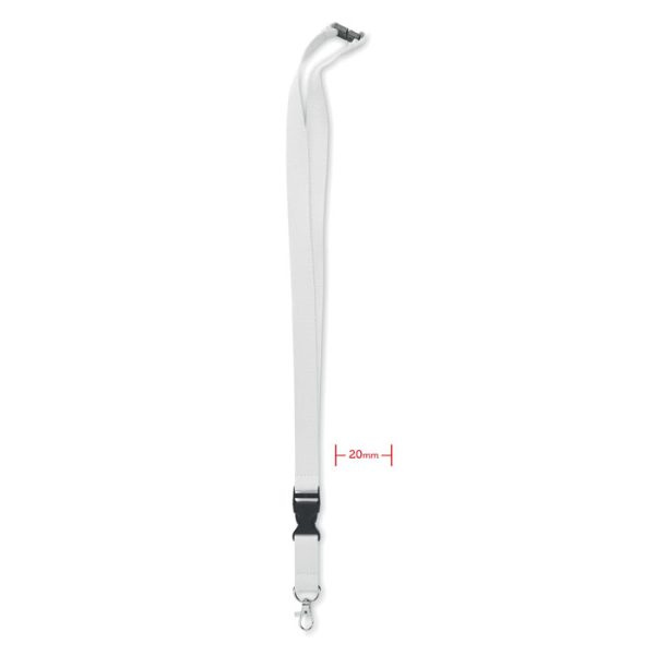 Smycz bawełniana 20mm P045555O bialy