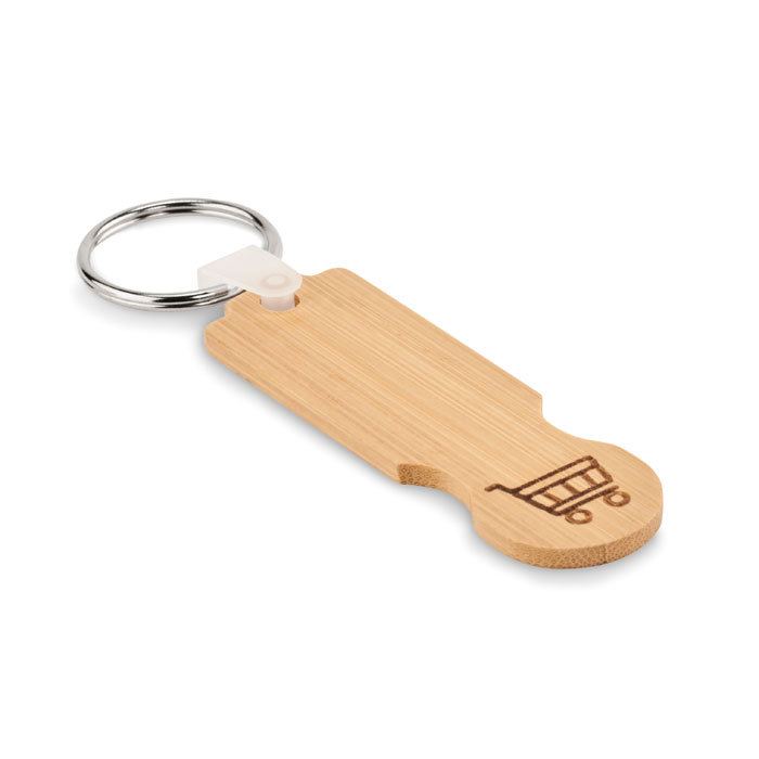 Bambusowy brelok z żetonem P045714O MI-MO6797-40